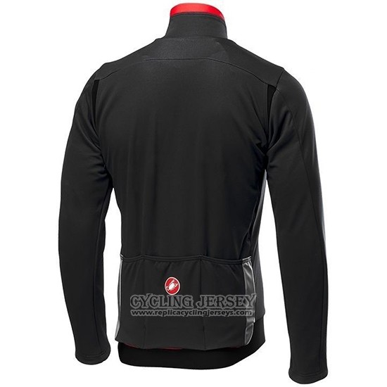 2019 Cycling Jersey Castelli De Black Red Long Sleeve And Bib Tight